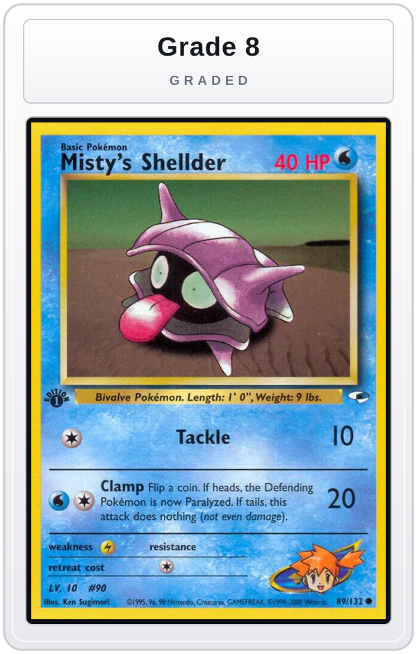 Graded - Misty's Shellder — Grade 8 graded overlay