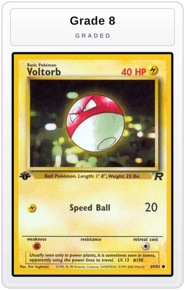 Graded - Voltorb — Grade 8 graded overlay