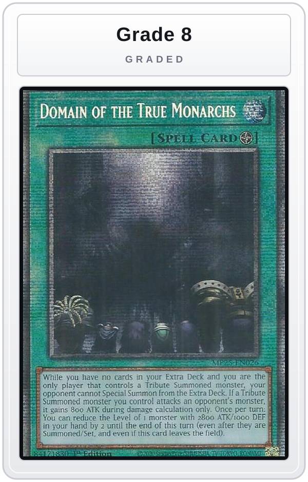 Graded - Domain of the True Monarchs — Grade 8 graded overlay