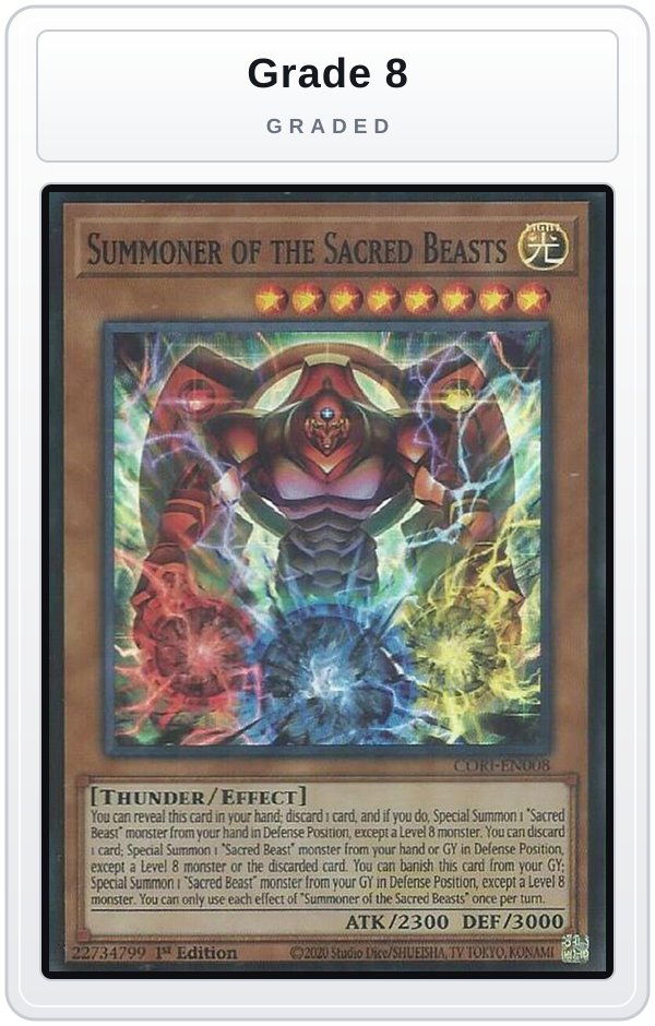 Graded - Summoner of the Sacred Beasts — Grade 8 graded overlay