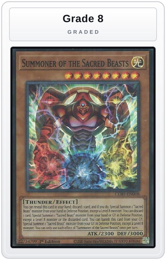 Graded - Summoner of the Sacred Beasts — Grade 8 graded overlay