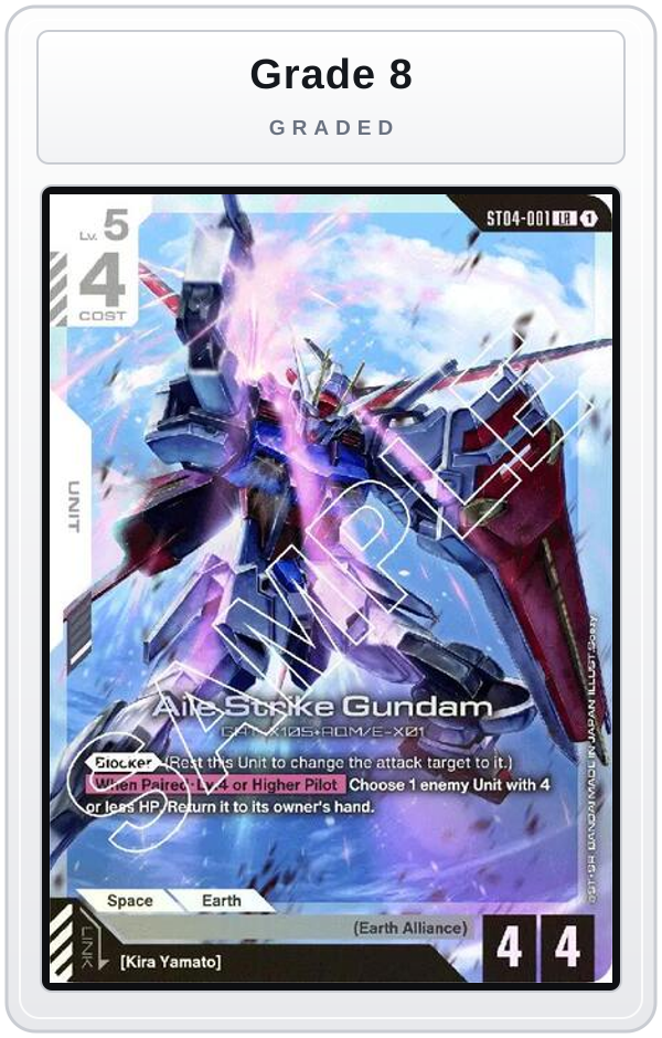 Graded - Aile Strike Gundam — Grade 8 graded overlay