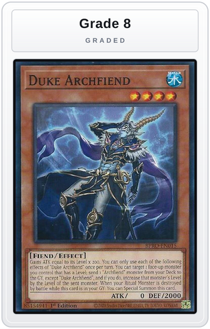 Graded - Duke Archfiend — Grade 8 graded overlay