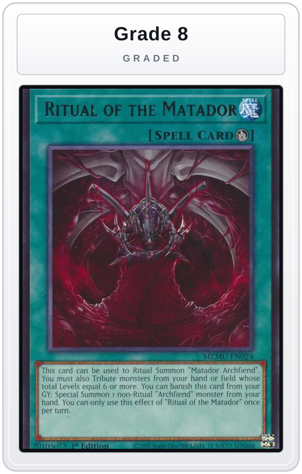 Graded - Ritual of the Matador — Grade 8 graded overlay
