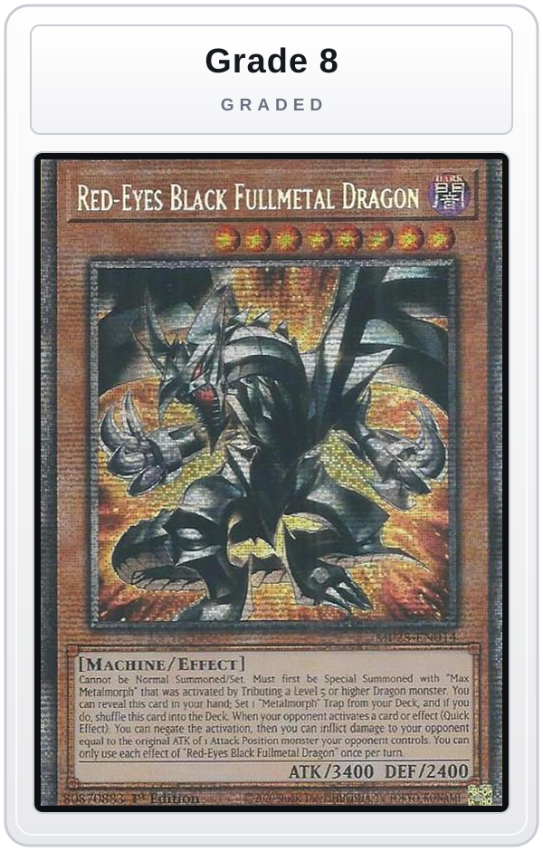 Graded - Red-Eyes Black Fullmetal Dragon — Grade 8 graded overlay