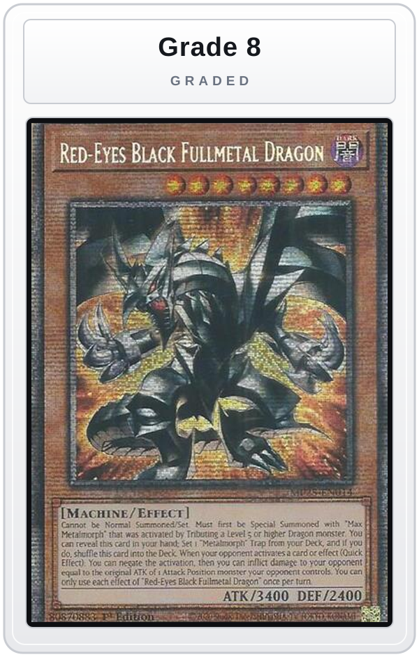 Graded - Red-Eyes Black Fullmetal Dragon — Grade 8 graded overlay