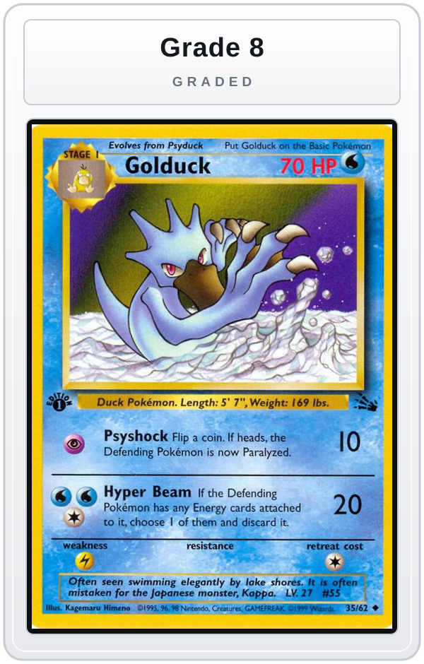 Graded - Golduck — Grade 8 graded overlay