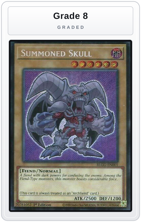 Graded - Summoned Skull — Grade 8 graded overlay
