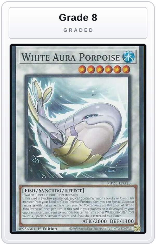 Graded - White Aura Porpoise — Grade 8 graded overlay
