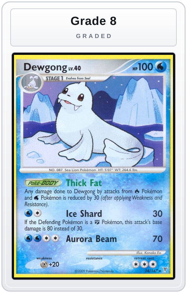Graded - Dewgong — Grade 8 graded overlay
