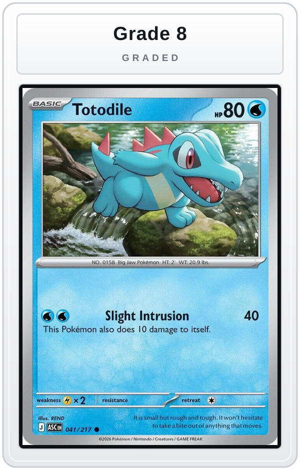 Graded - Totodile — Grade 8 graded overlay