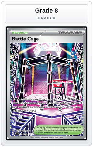 Graded - Battle Cage - 116/094 — Grade 8 graded overlay