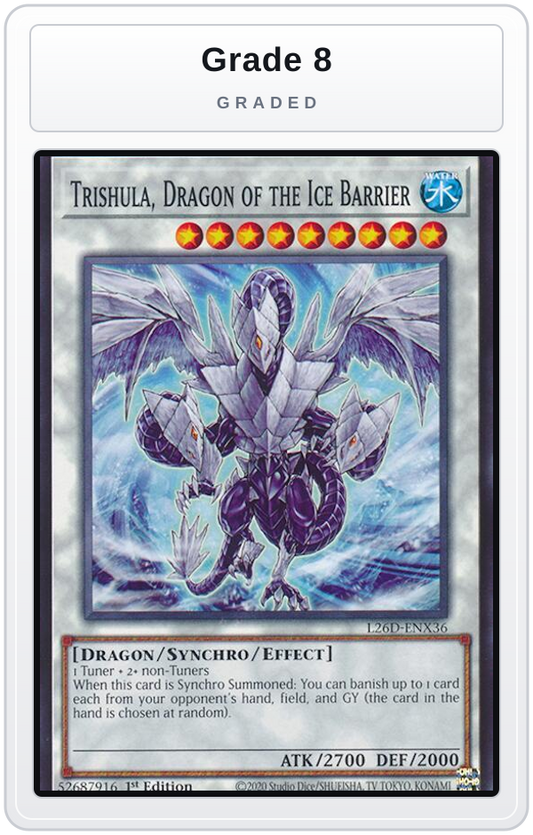 Graded - Trishula, Dragon of the Ice Barrier — Grade 8 graded overlay
