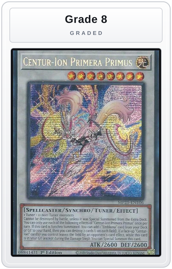 Graded - Centur-Ion Primera Primus — Grade 8 graded overlay
