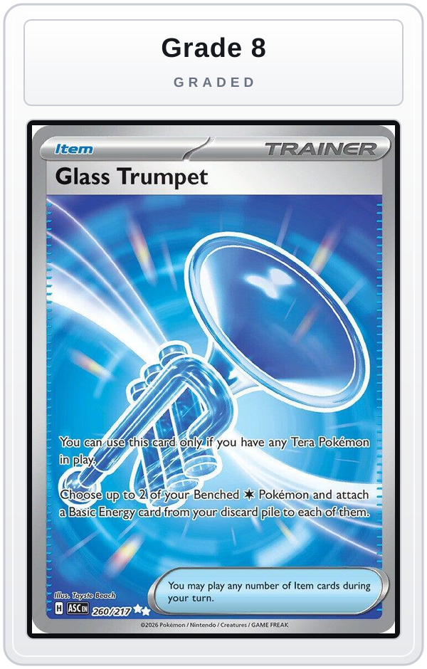 Graded - Glass Trumpet - 260/217 — Grade 8 graded overlay
