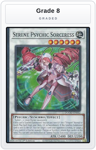 Graded - Serene Psychic Sorceress — Grade 8 graded overlay