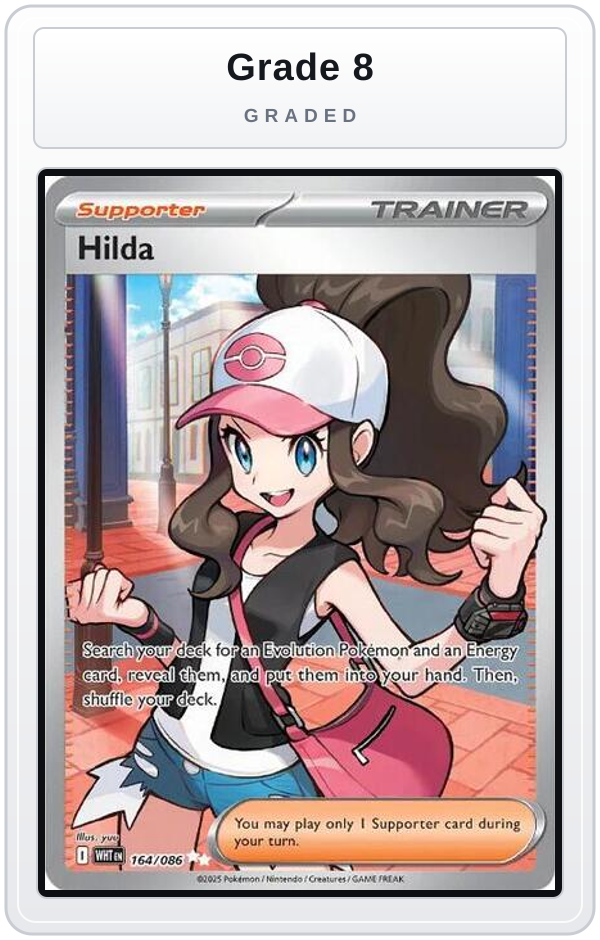 Graded - Hilda - 164/086 — Grade 8 graded overlay