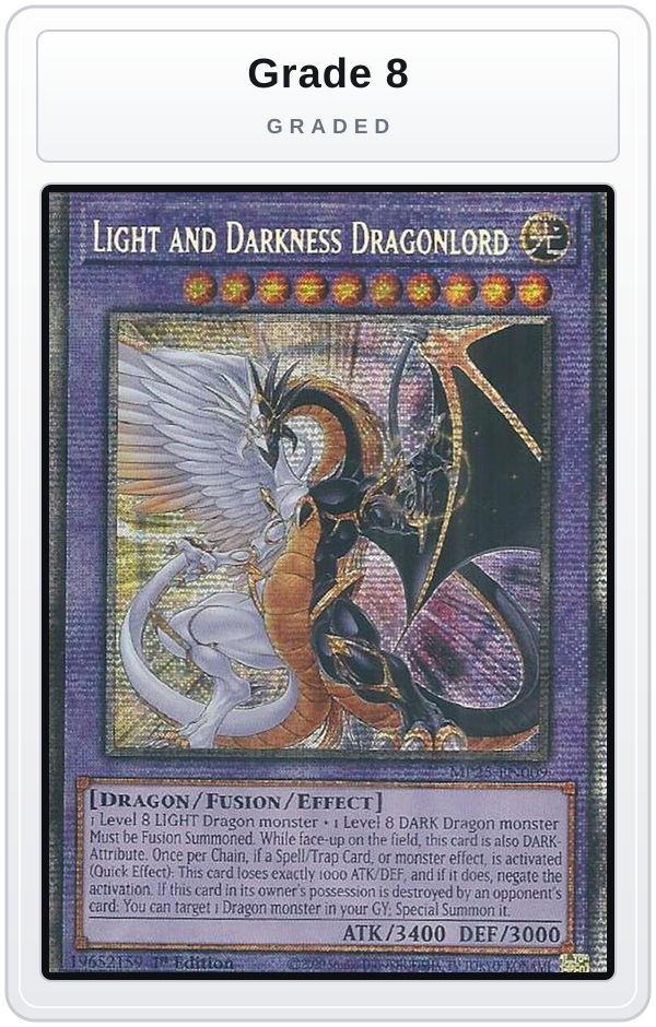 Graded - Light and Darkness Dragonlord — Grade 8 graded overlay