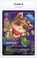 Graded - Teemo, Swift Scout (Overnumbered) — Grade 8 graded overlay