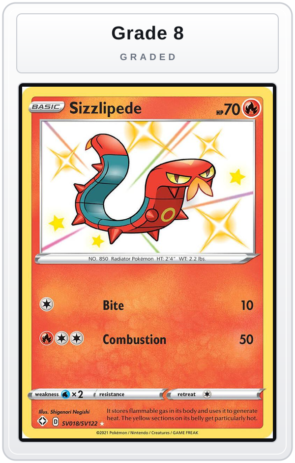 Graded - Sizzlipede — Grade 8 graded overlay