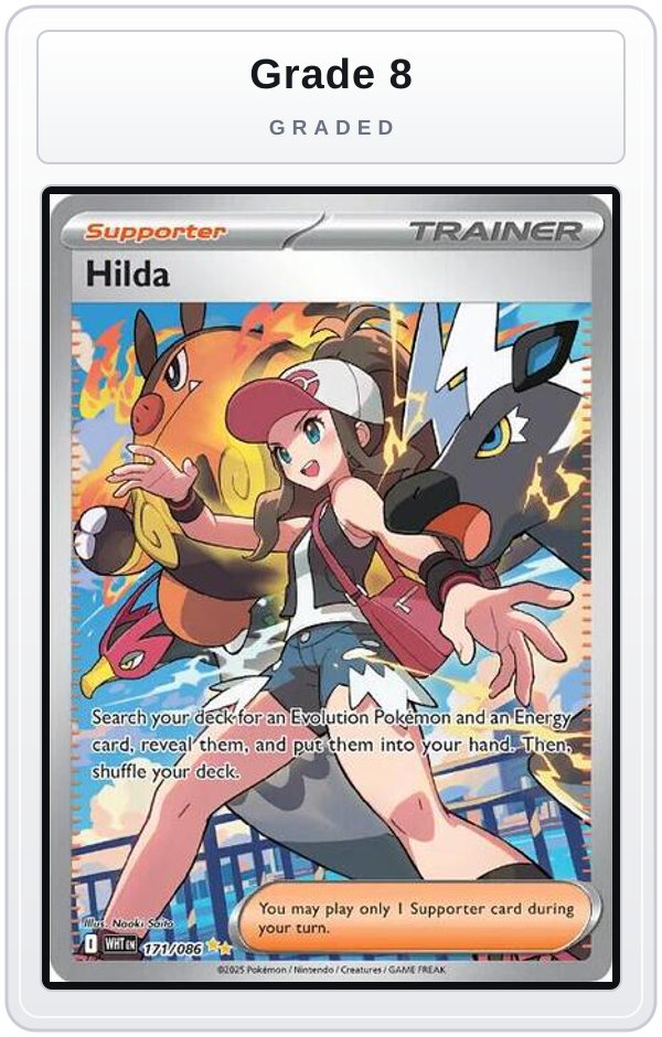 Graded - Hilda - 171/086 — Grade 8 graded overlay