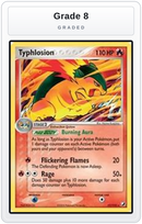 Graded - Typhlosion - 17/115 (EX Unseen Forces) — Grade 8 graded overlay