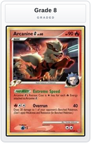 Graded - Arcanine G - 15/147 — Grade 8 graded overlay