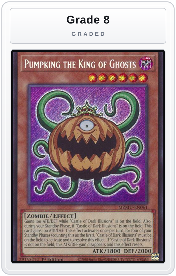Graded - Pumpking the King of Ghosts — Grade 8 graded overlay