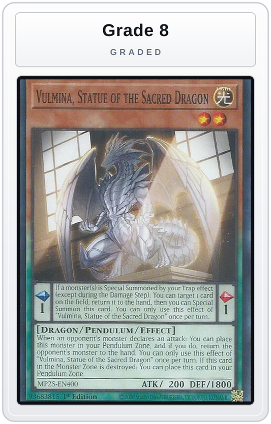 Graded - Vulmina, Statue of the Sacred Dragon — Grade 8 graded overlay
