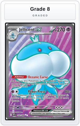 Graded - Jellicent ex - 160/086 — Grade 8 graded overlay