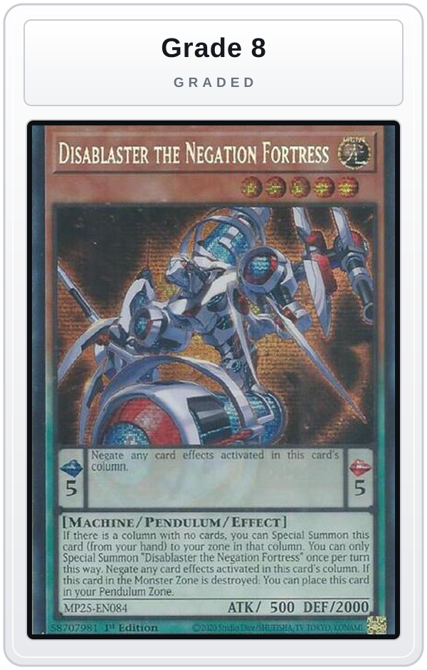 Graded - Disablaster the Negation Fortress — Grade 8 graded overlay