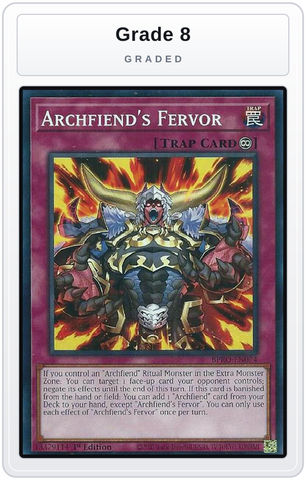 Graded - Archfiend's Fervor — Grade 8 graded overlay