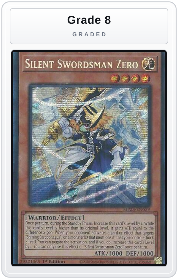 Graded - Silent Swordsman Zero — Grade 8 graded overlay