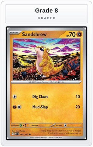 Graded - Sandshrew — Grade 8 graded overlay