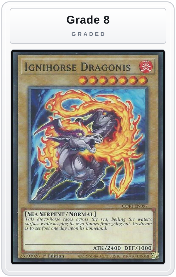 Graded - Ignihorse Dragonis — Grade 8 graded overlay