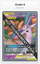 Graded - Espeon & Deoxys GX - 2019 (Henry Brand) — Grade 8 graded overlay