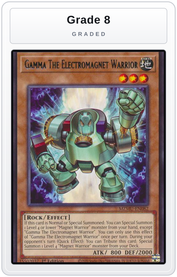 Graded - Gamma The Electromagnet Warrior — Grade 8 graded overlay