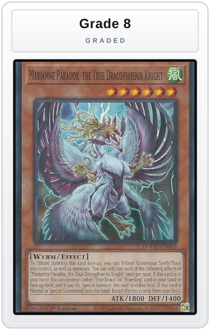 Graded - Mariamne Paradox, the True Dracophoenix Knight — Grade 8 graded overlay