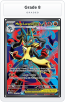 Graded - Mega Lucario ex - 160/132 — Grade 8 graded overlay