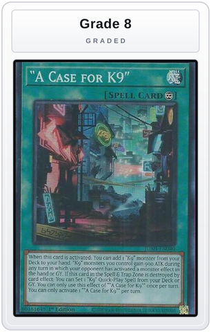 Graded - "A Case for K9" — Grade 8 graded overlay