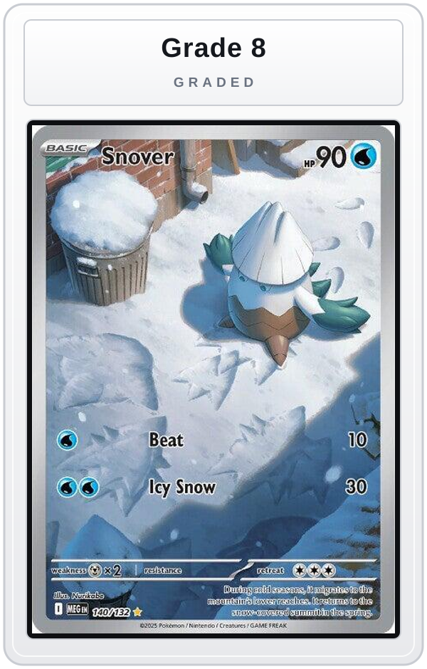 Graded - Snover - 140/132 — Grade 8 graded overlay