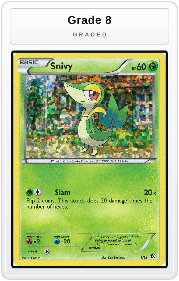 Graded - Snivy - 1/12 — Grade 8 graded overlay