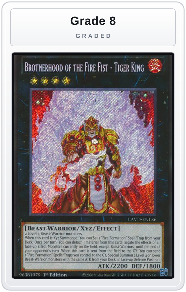 Graded - Brotherhood of the Fire Fist - Tiger King — Grade 8 graded overlay