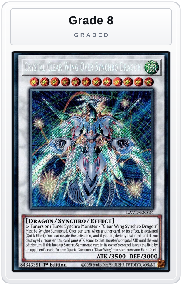 Graded - Crystal Clear Wing Over Synchro Dragon — Grade 8 graded overlay