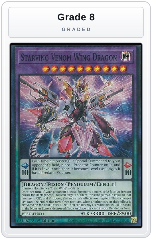 Graded - Starving Venom Wing Dragon — Grade 8 graded overlay