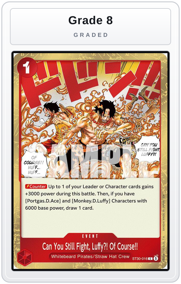 Graded - Can You Still Fight, Luffy?! Of Course!! — Grade 8 graded overlay
