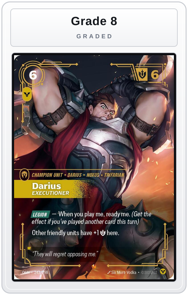 Graded - Darius, Executioner — Grade 8 graded overlay