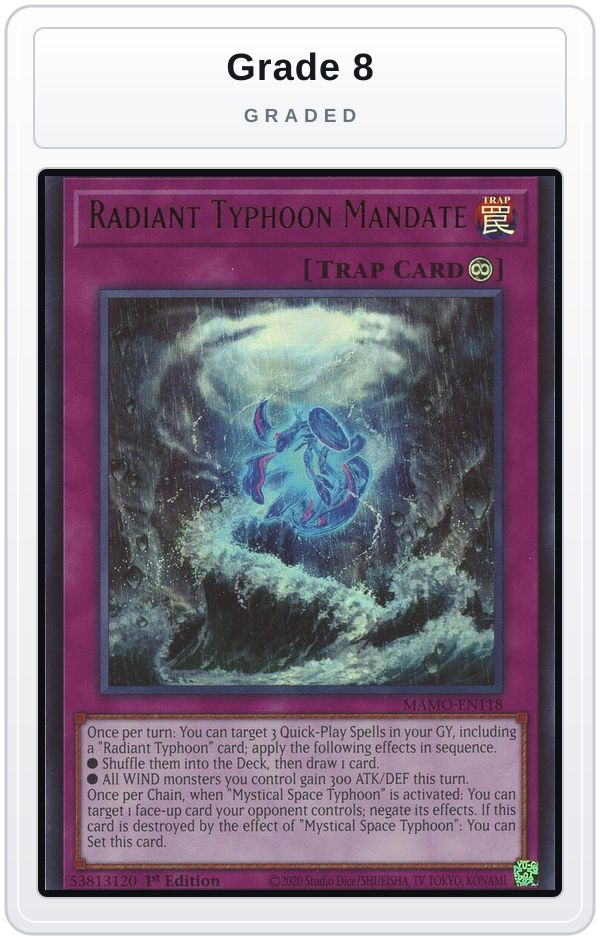 Graded - Radiant Typhoon Mandate — Grade 8 graded overlay