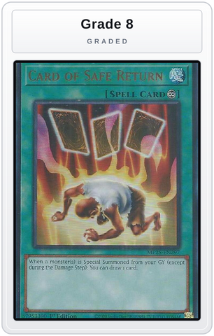 Graded - Card of Safe Return — Grade 8 graded overlay