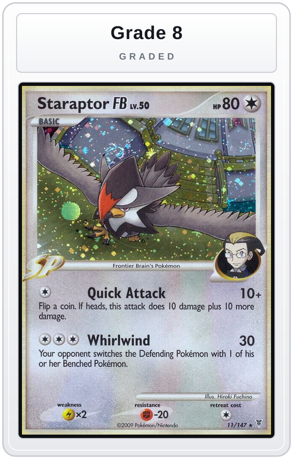 Graded - Staraptor FB — Grade 8 graded overlay